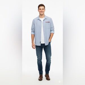 Escape 100% Cotton Striped Button Down - Men’s M or Unisex Oversized